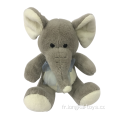 Peluche Assise Jouet Gris Éléphant